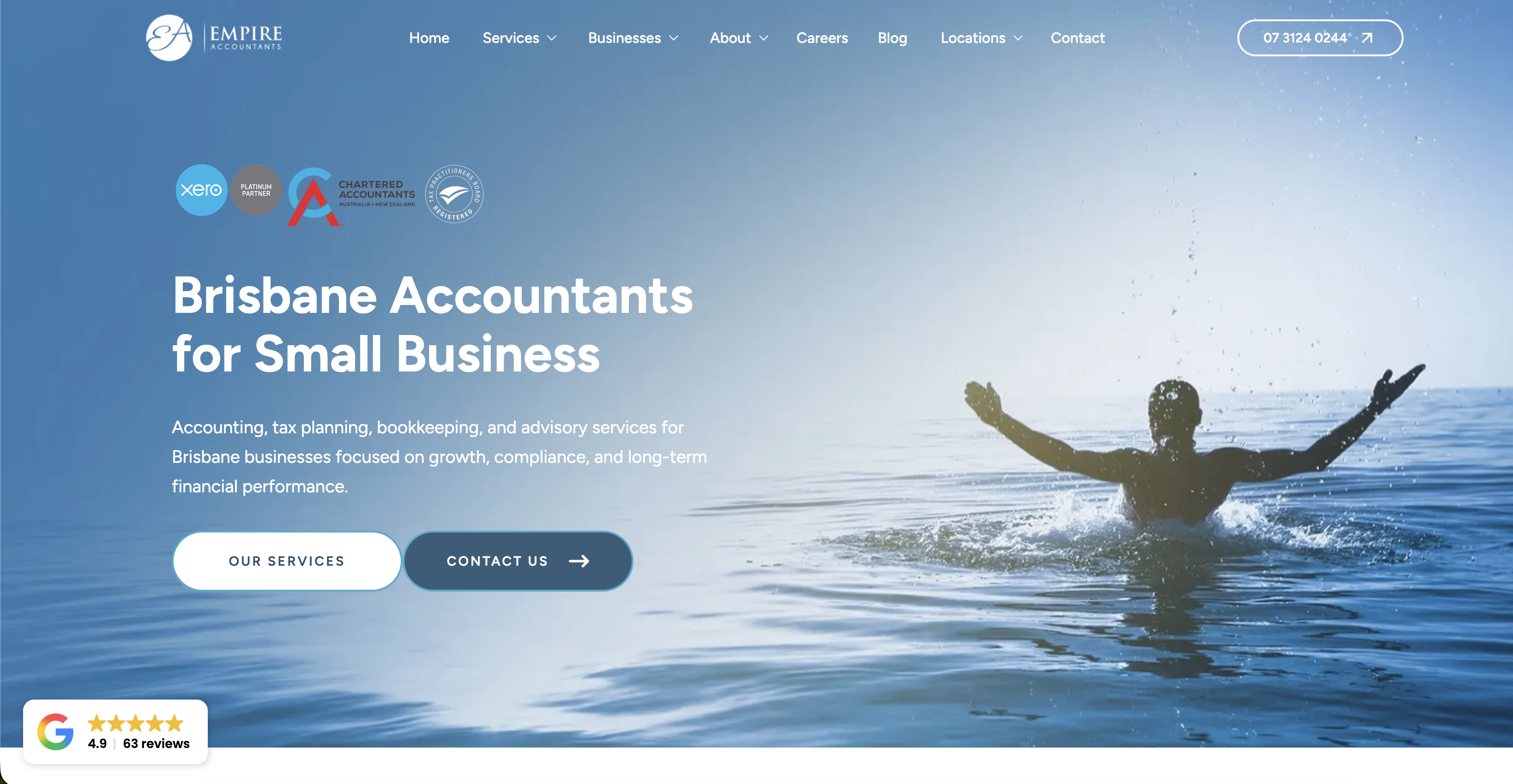 Empire Accountants website